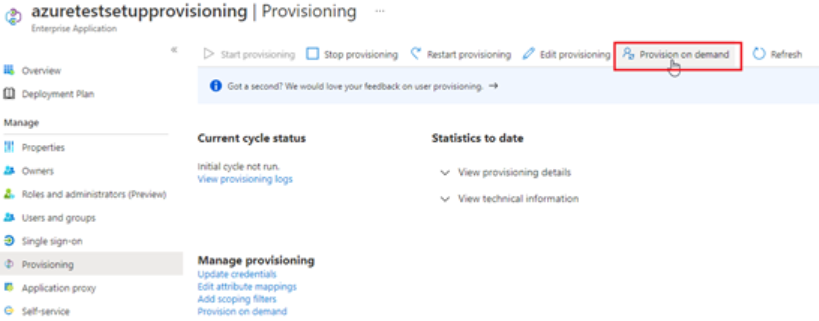 Provision on demand